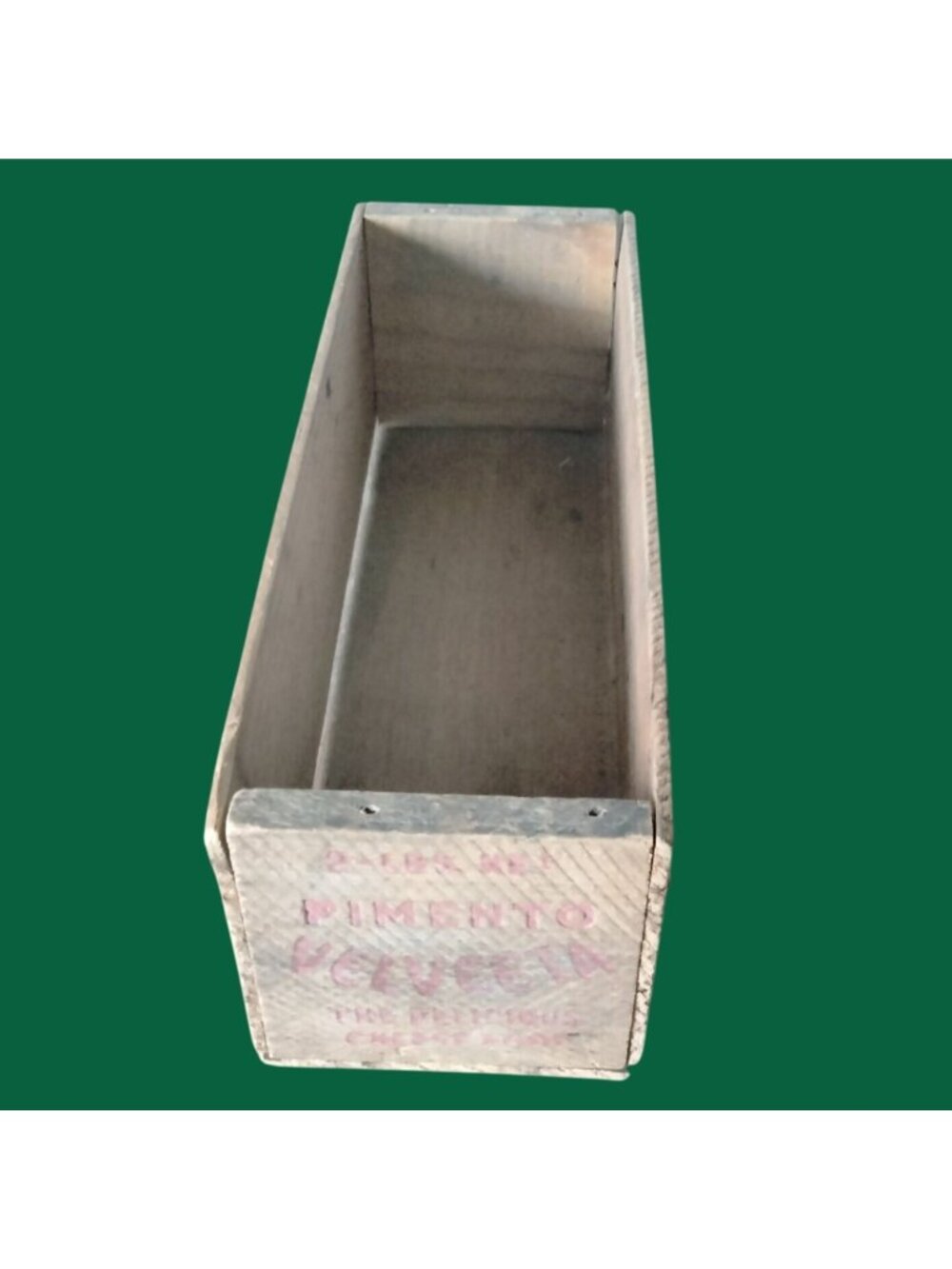 Velveeta Pimento Wood Cheese Box Container Vintage Collectible Antique